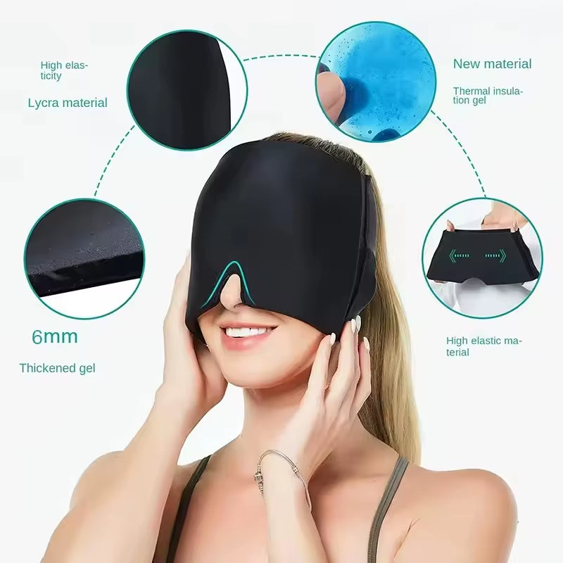 Migraine Gel Ice Head Wrap Cold Compress and Hot Compress Face Mask Sleep Tool
